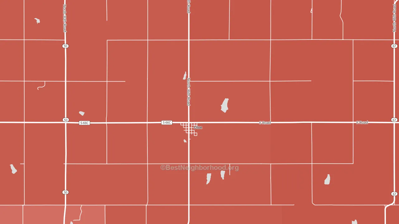 68417, NE block-group political-lean map
