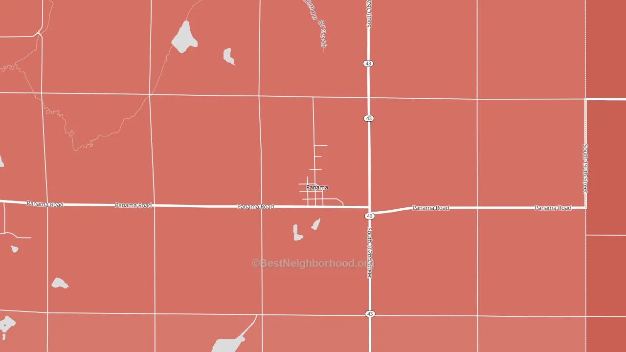 68419, NE block-group political-lean map