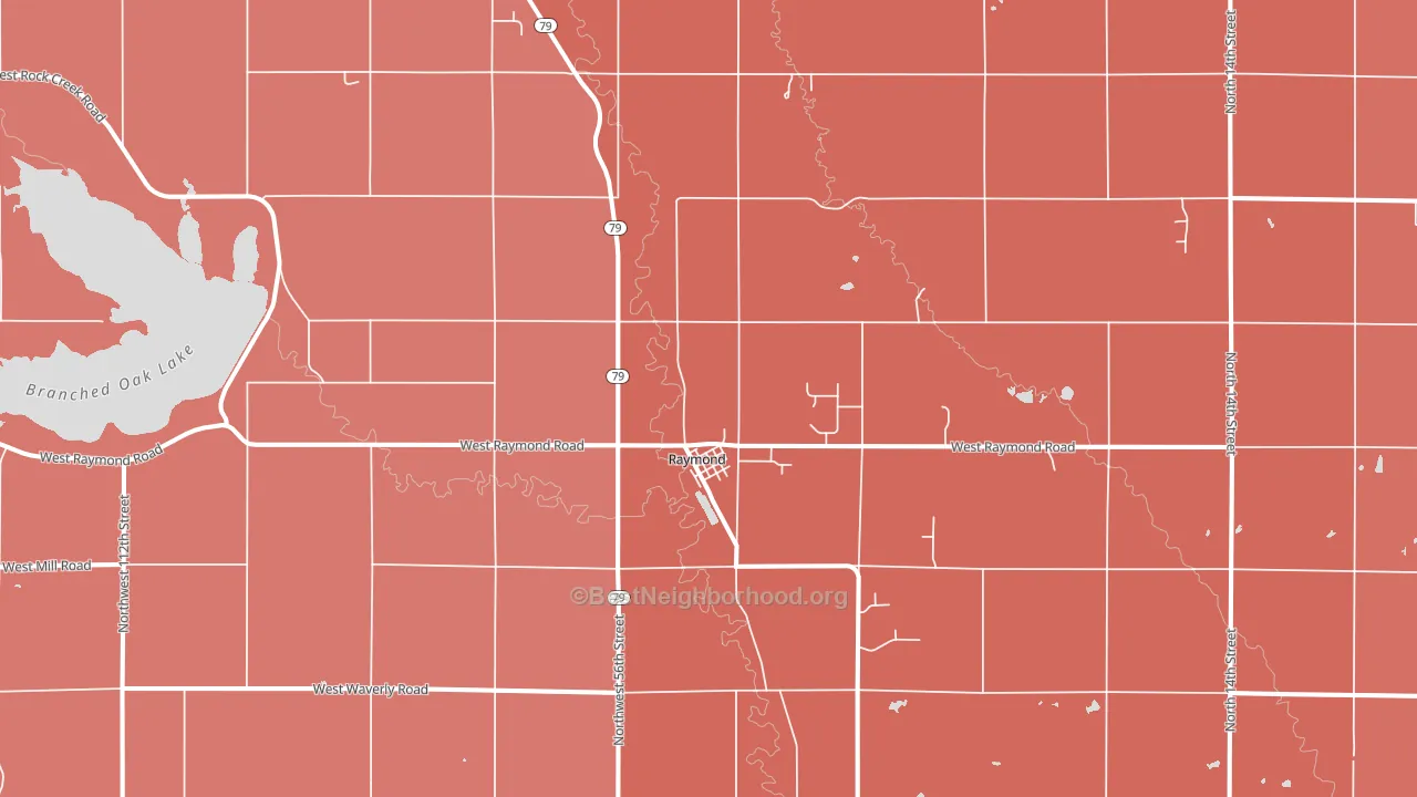 68428, NE block-group political-lean map
