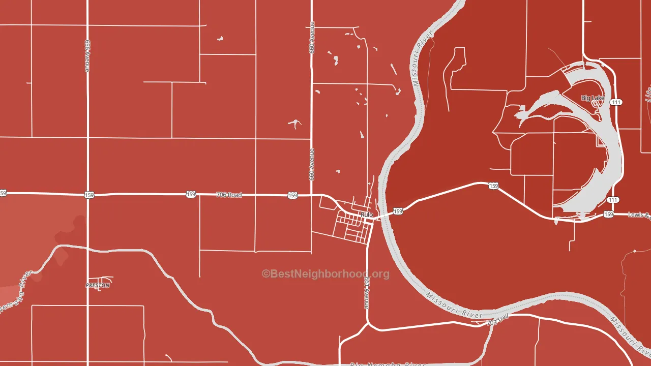 68431, NE block-group political-lean map