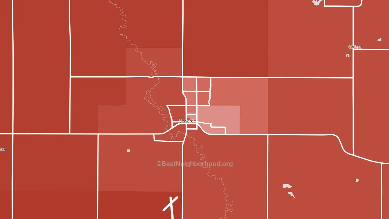 68434, NE block-group political-lean map