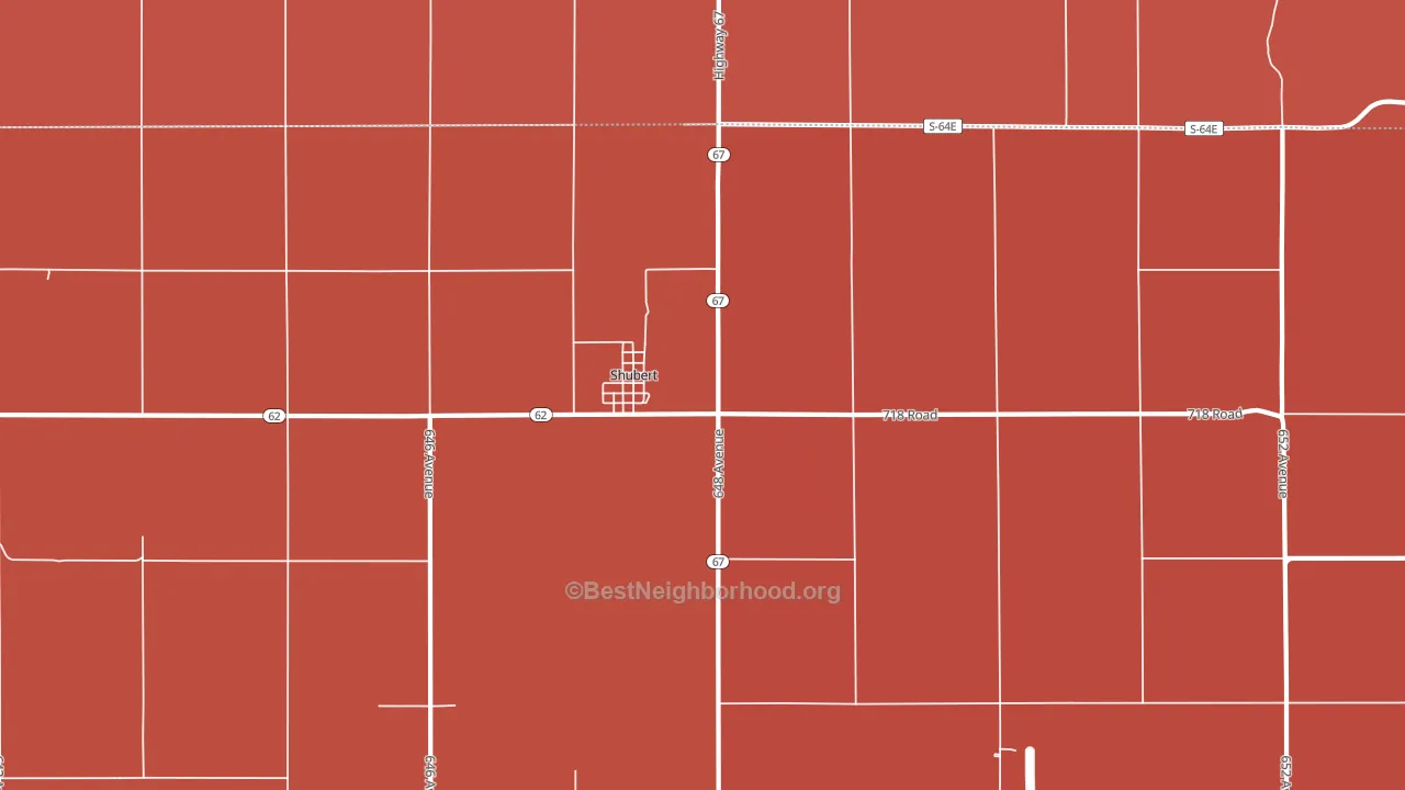 68437, NE block-group political-lean map