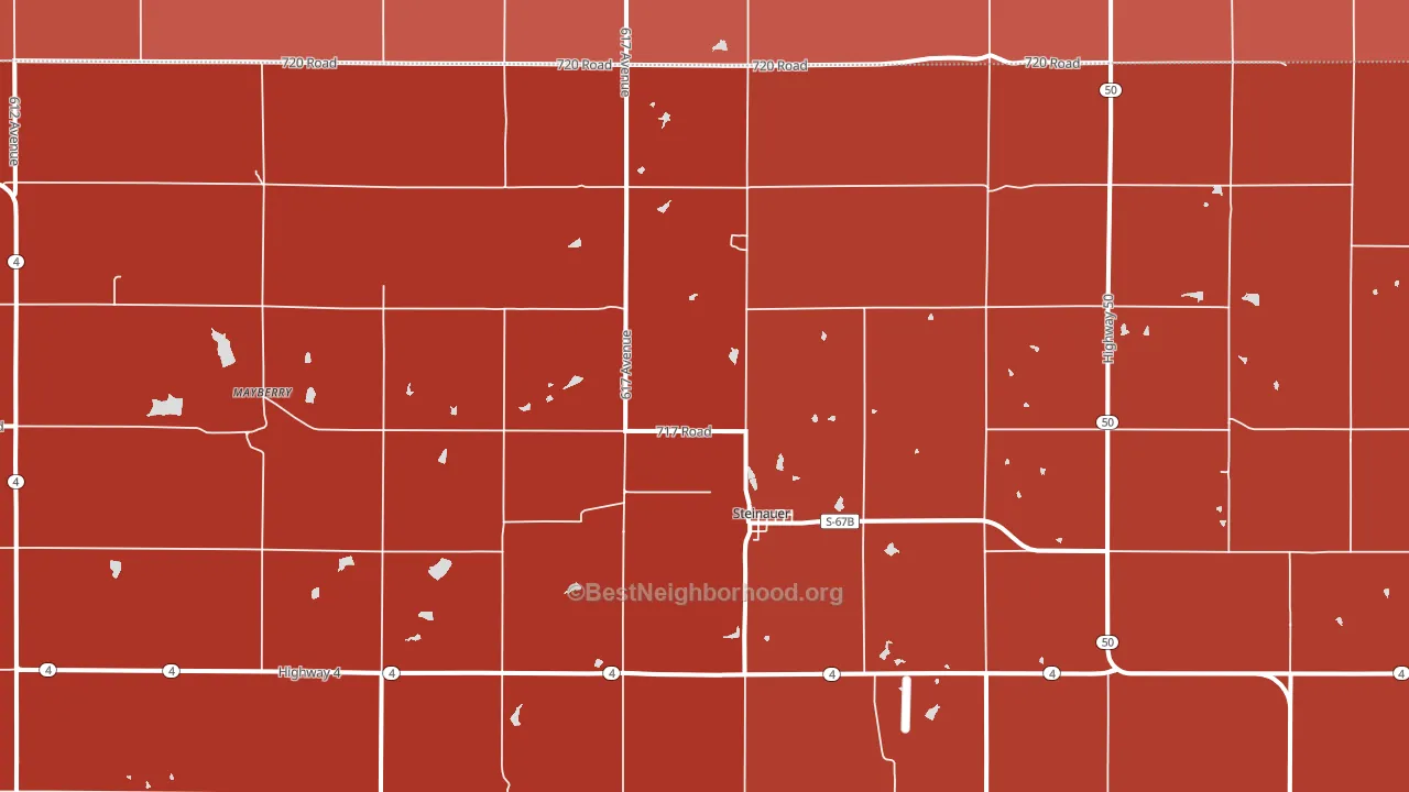 68441, NE block-group political-lean map