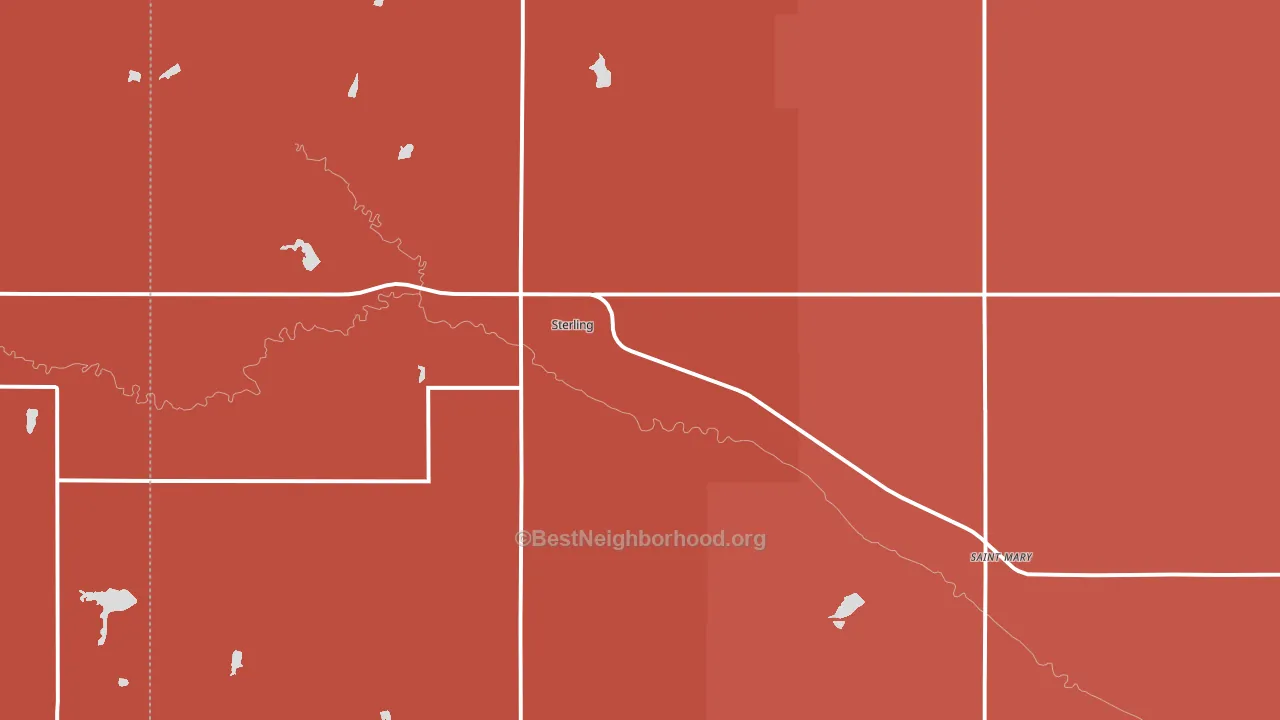68443, NE block-group political-lean map