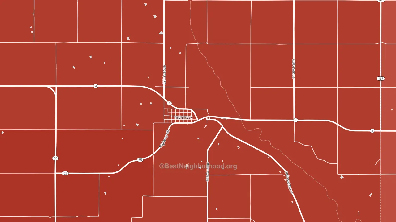 68447, NE block-group political-lean map