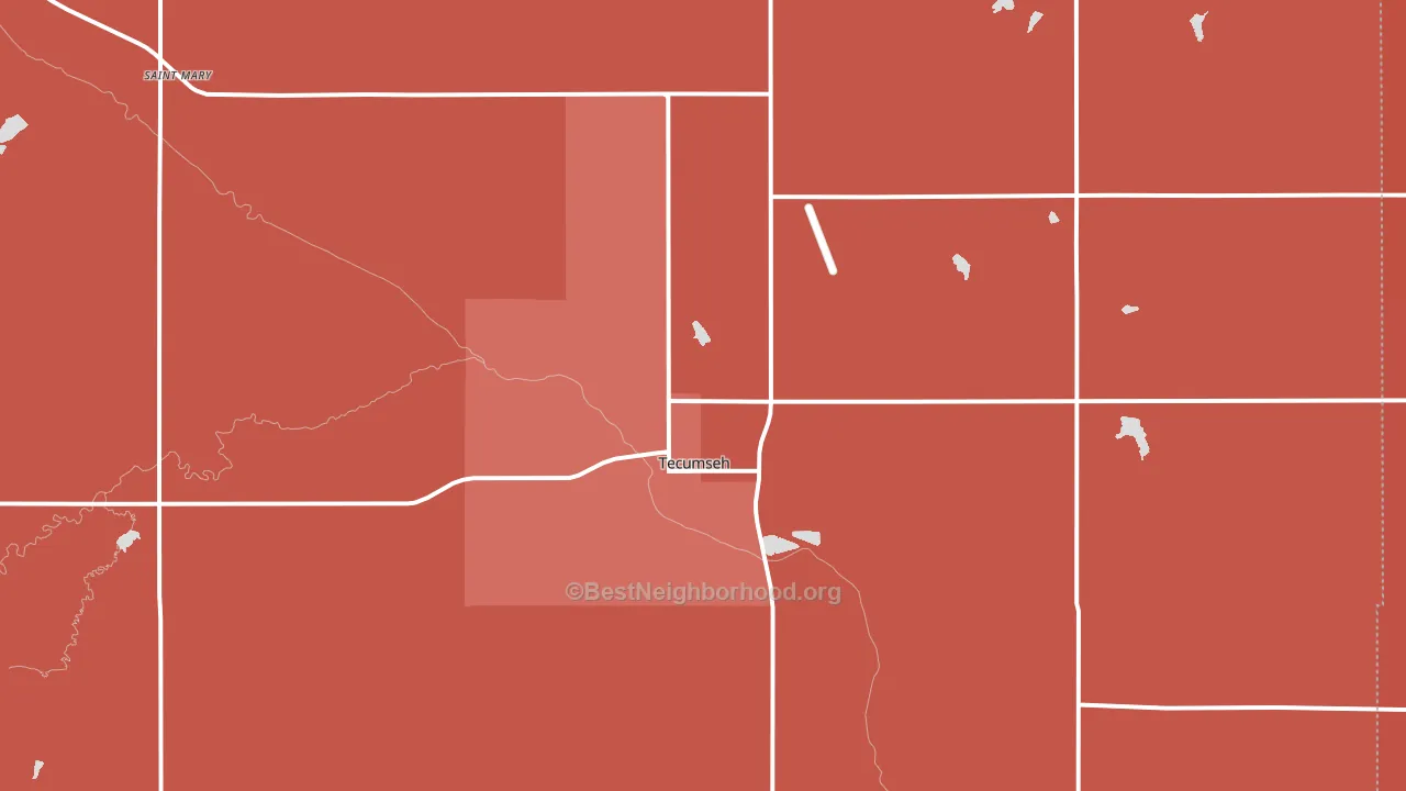 68450, NE block-group political-lean map