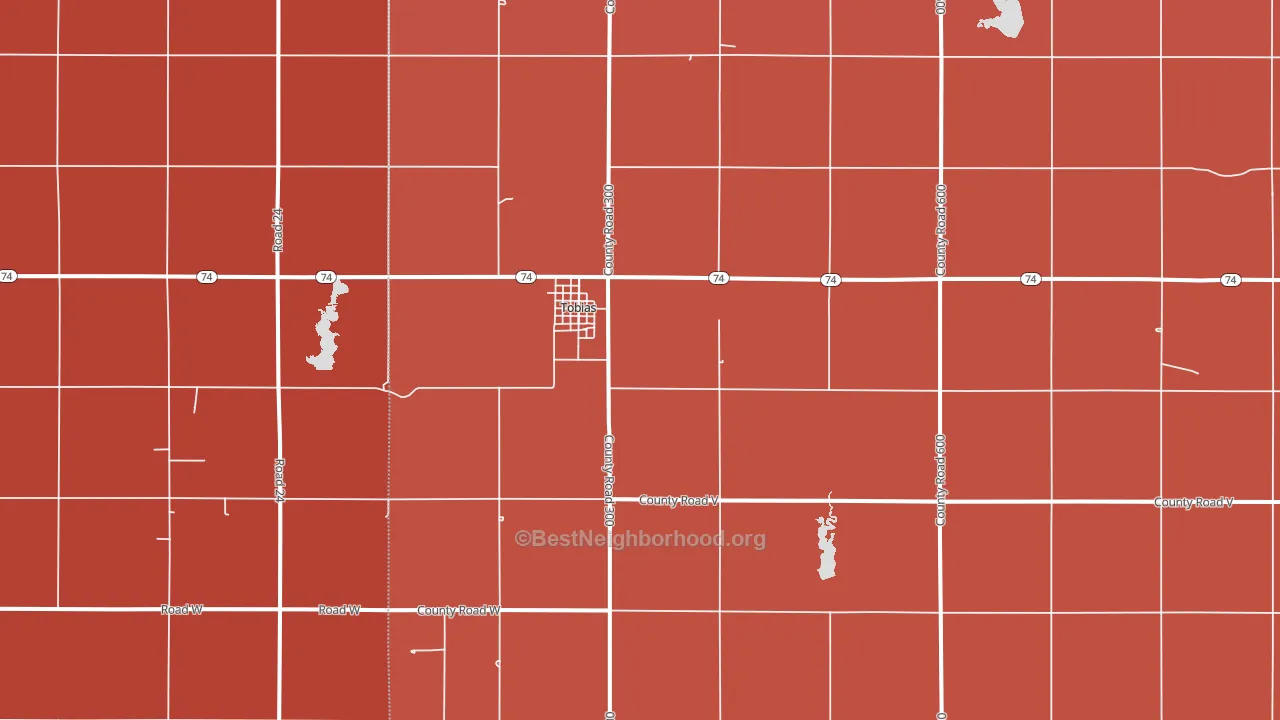 68453, NE block-group political-lean map