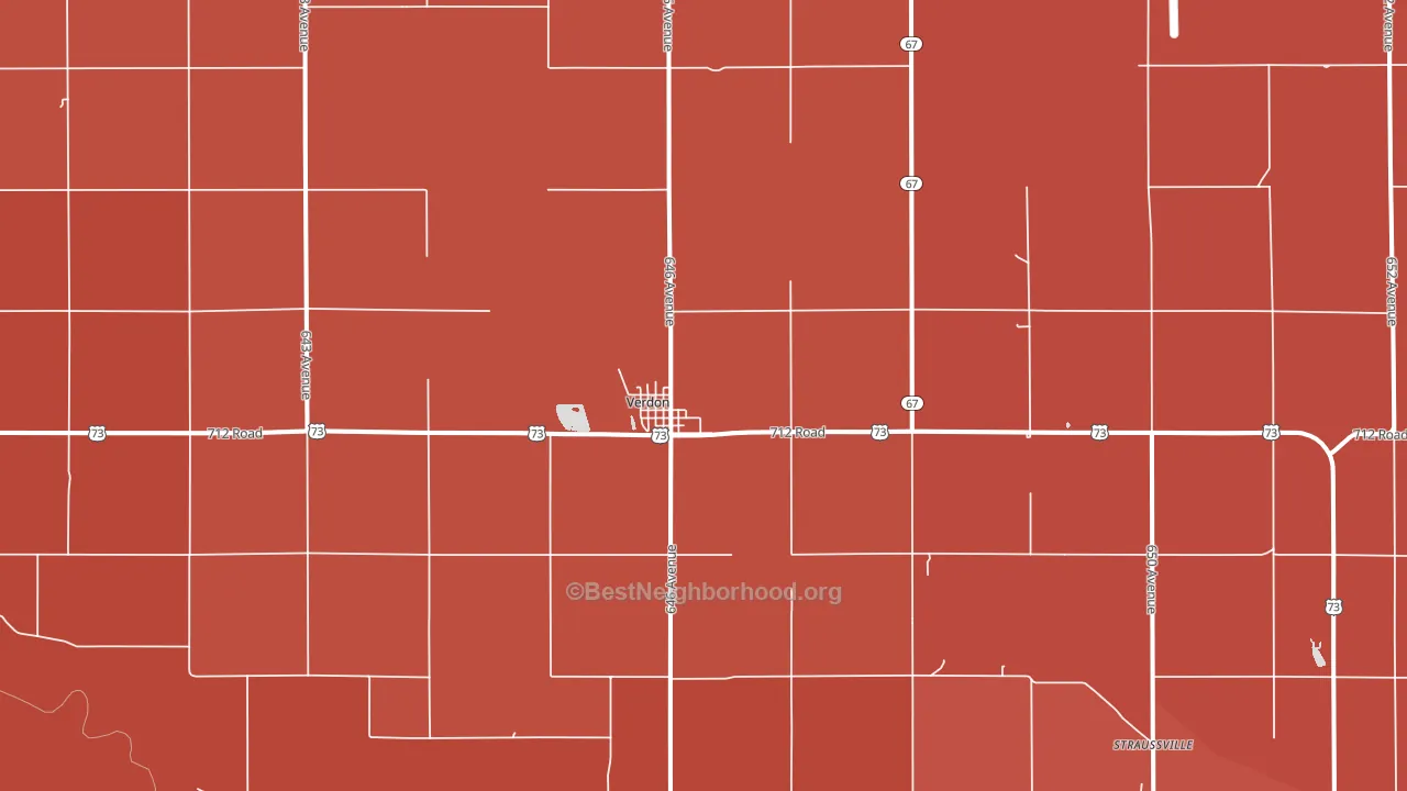 68457, NE block-group political-lean map