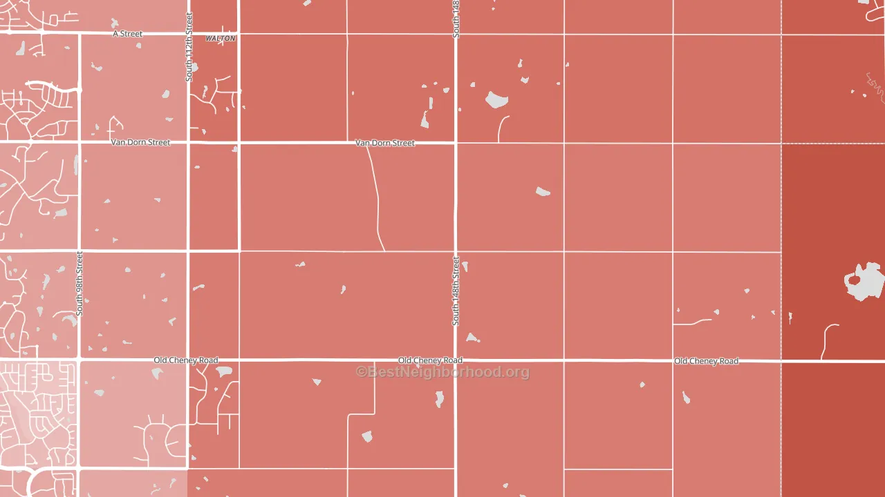 68461, NE block-group political-lean map