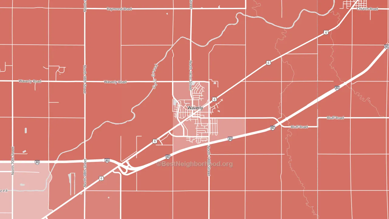 68462, NE block-group political-lean map