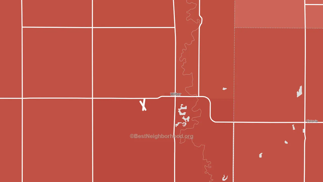 68465, NE block-group political-lean map
