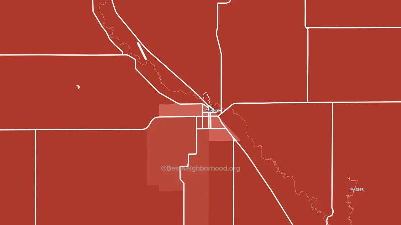 68620, NE block-group political-lean map
