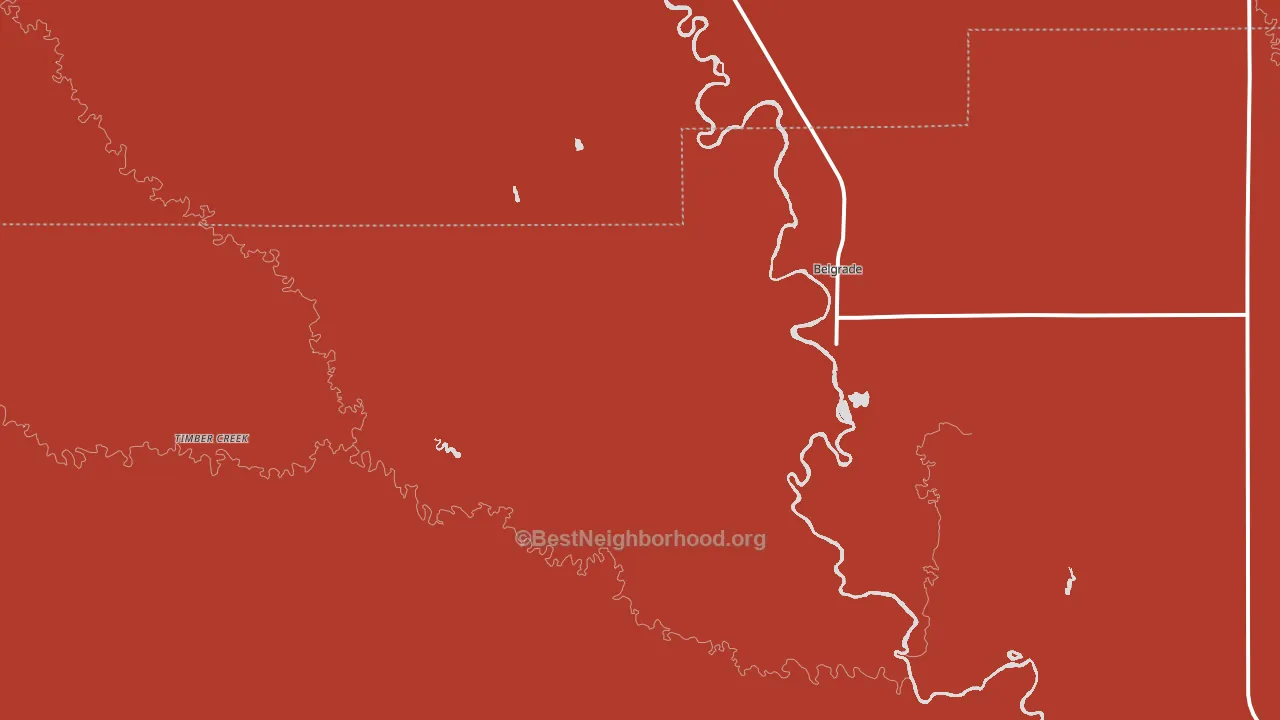 68623, NE block-group political-lean map