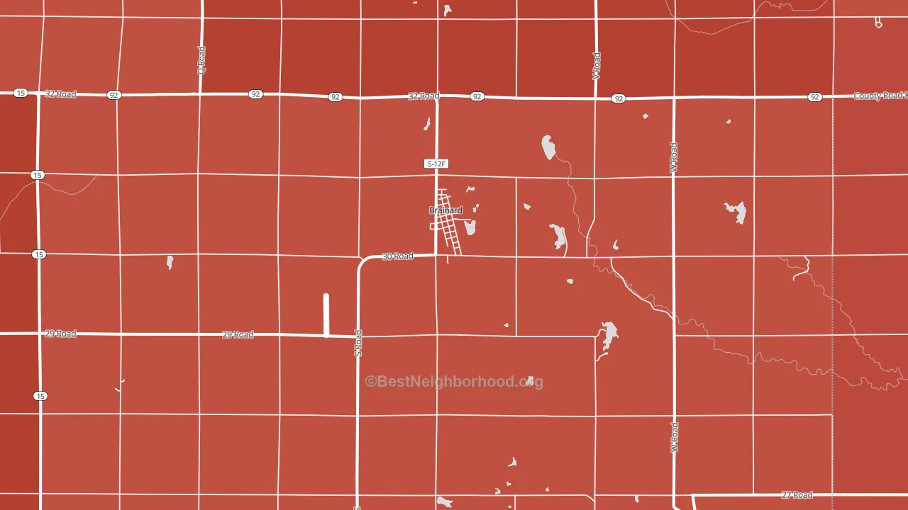 68626, NE block-group political-lean map