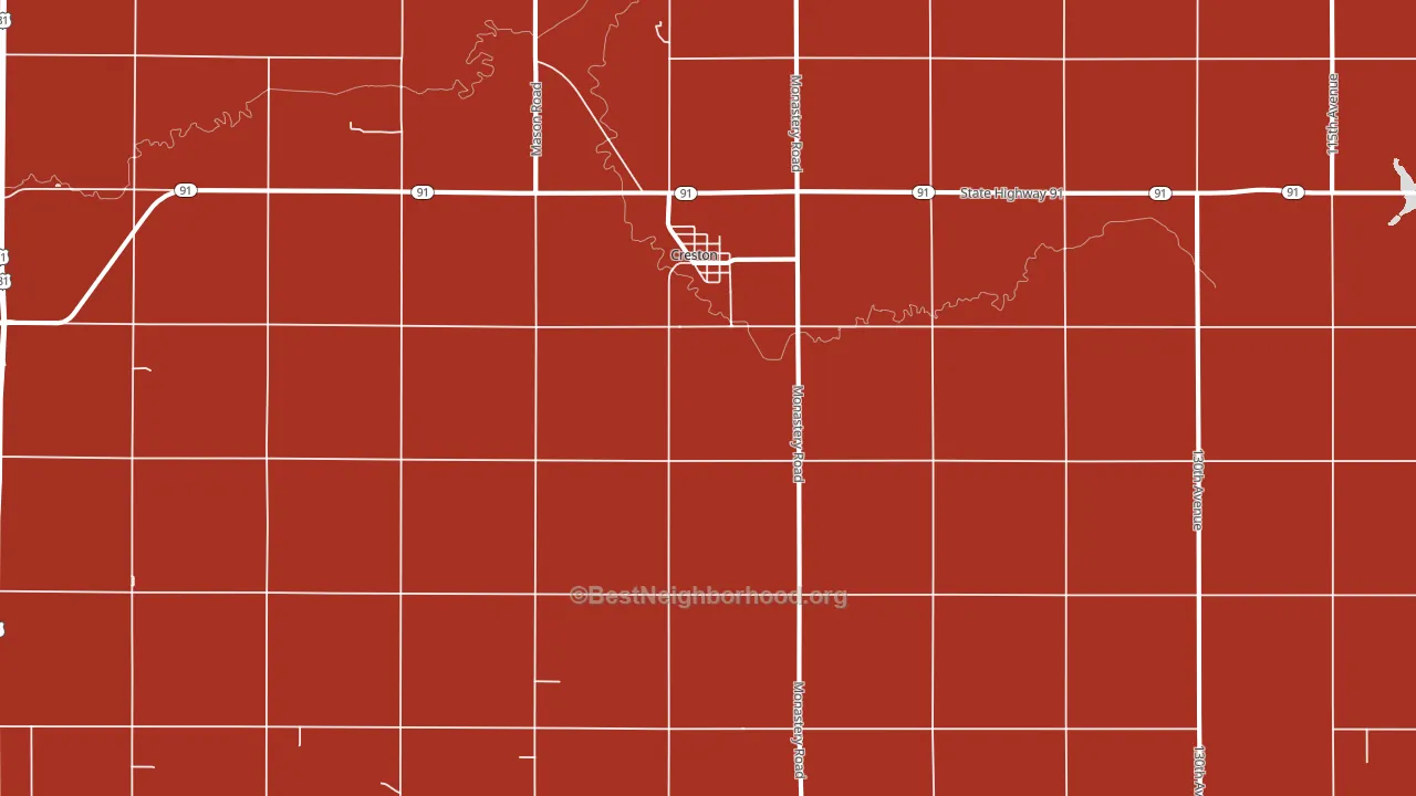 68631, NE block-group political-lean map