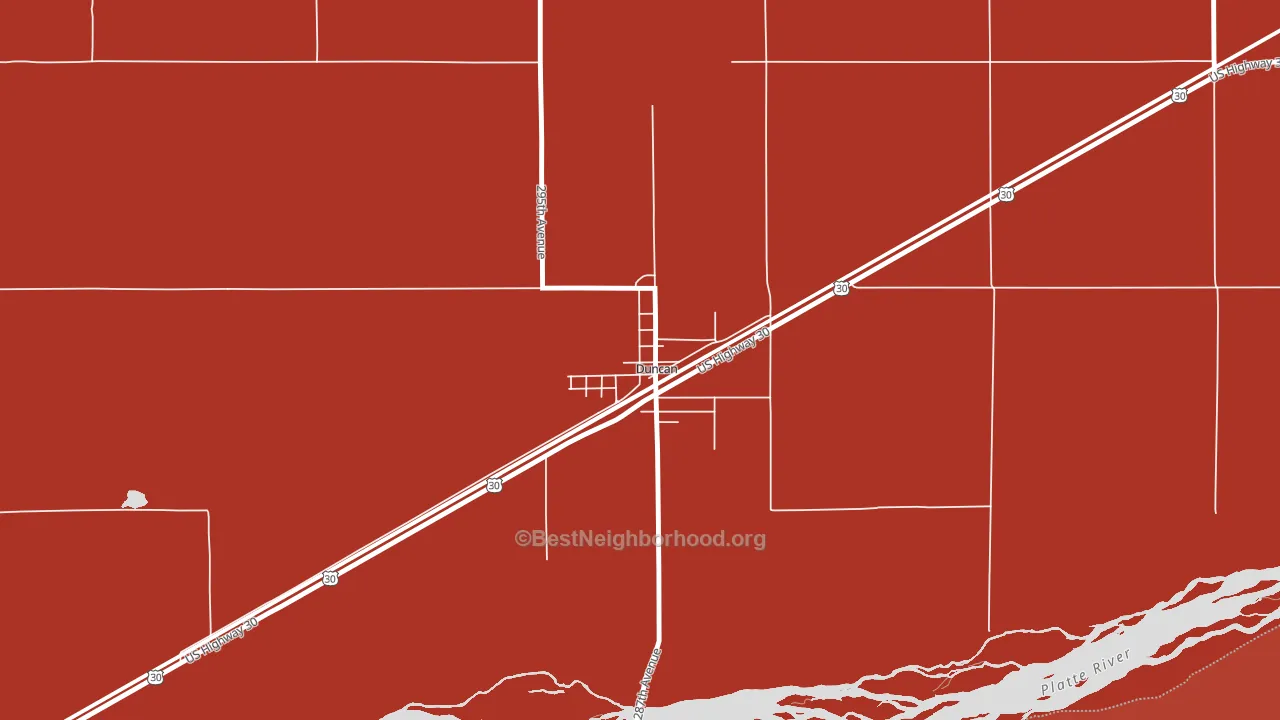 68634, NE block-group political-lean map