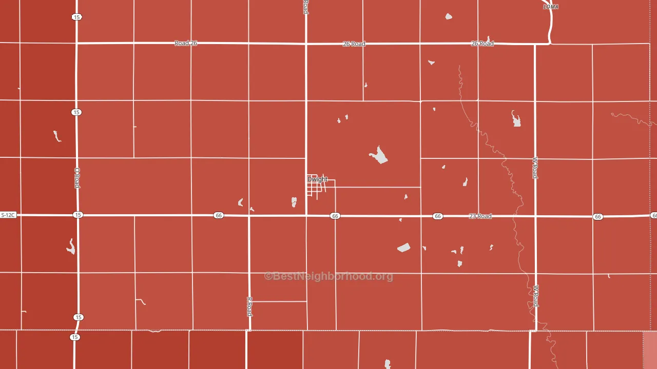 68635, NE block-group political-lean map