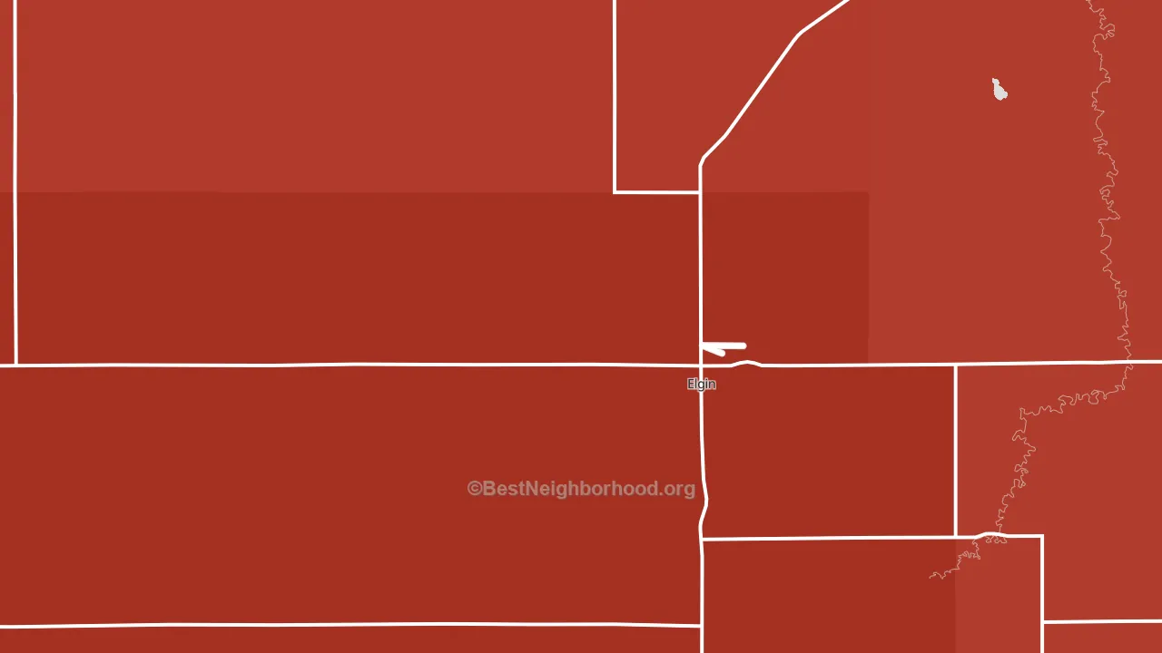 68636, NE block-group political-lean map