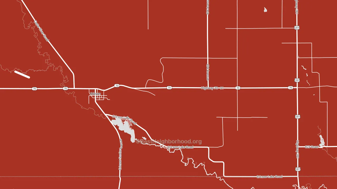 68637, NE block-group political-lean map