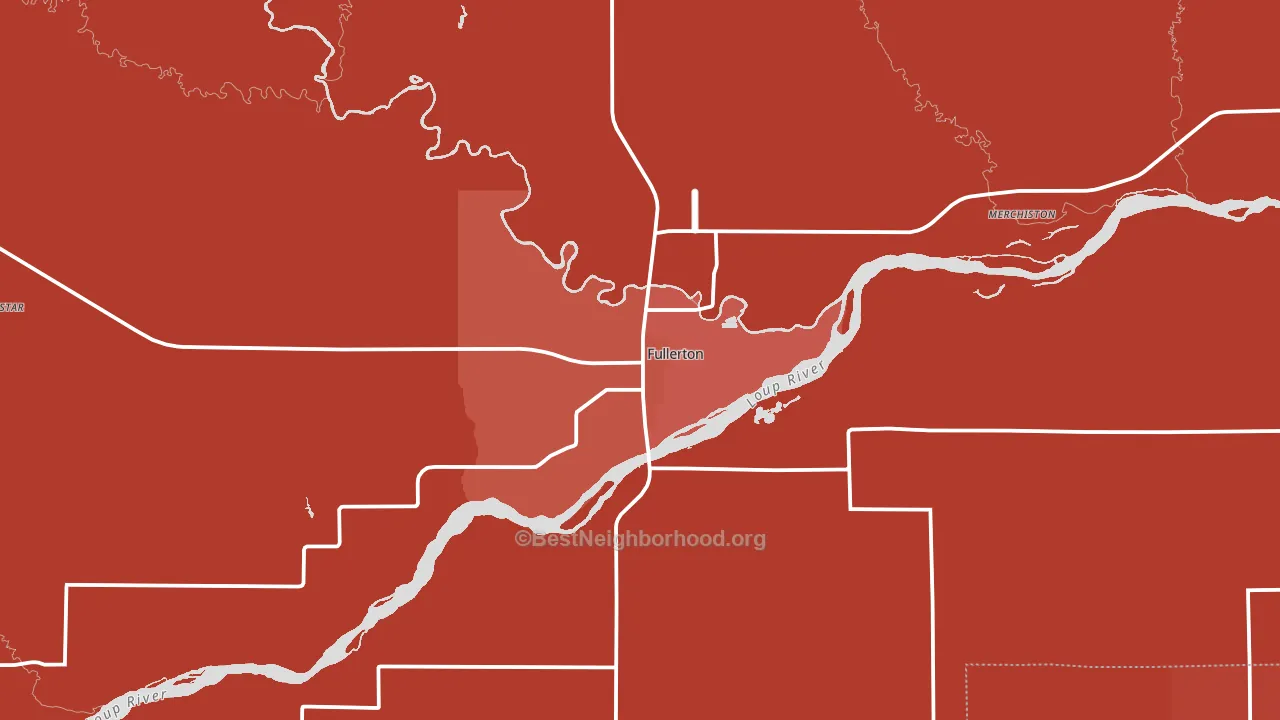 68638, NE block-group political-lean map