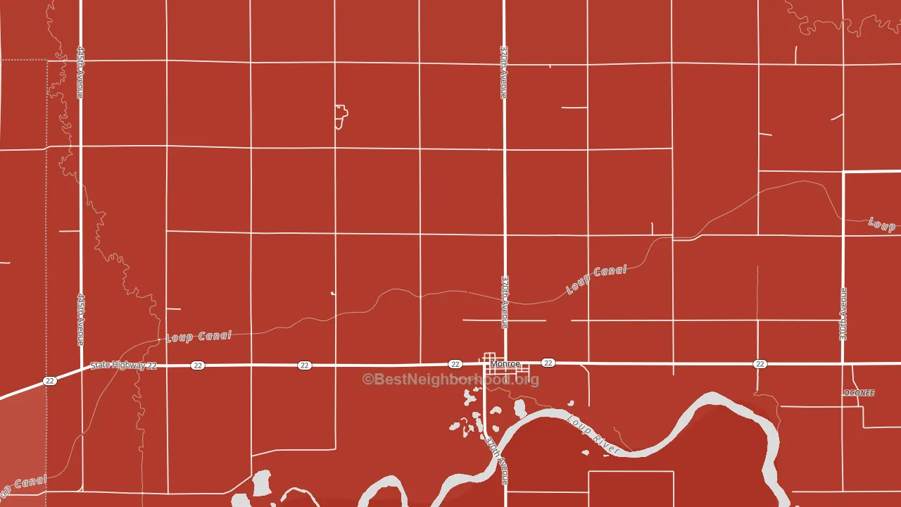 68647, NE block-group political-lean map