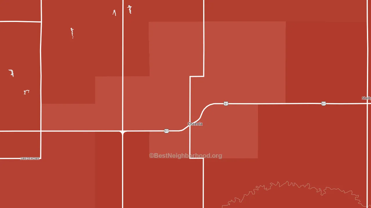 68651, NE block-group political-lean map