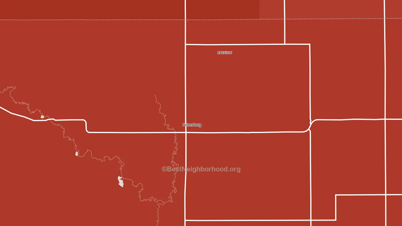 68652, NE block-group political-lean map