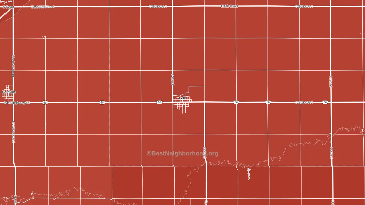 68654, NE block-group political-lean map