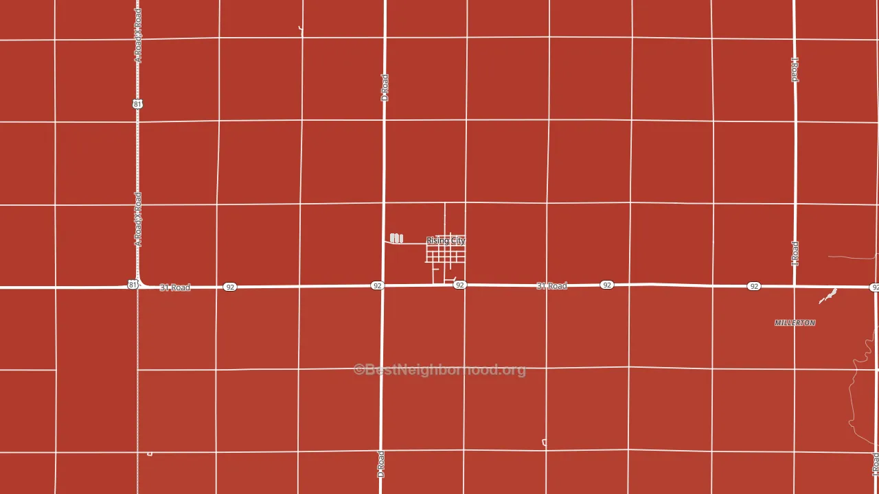 68658, NE block-group political-lean map