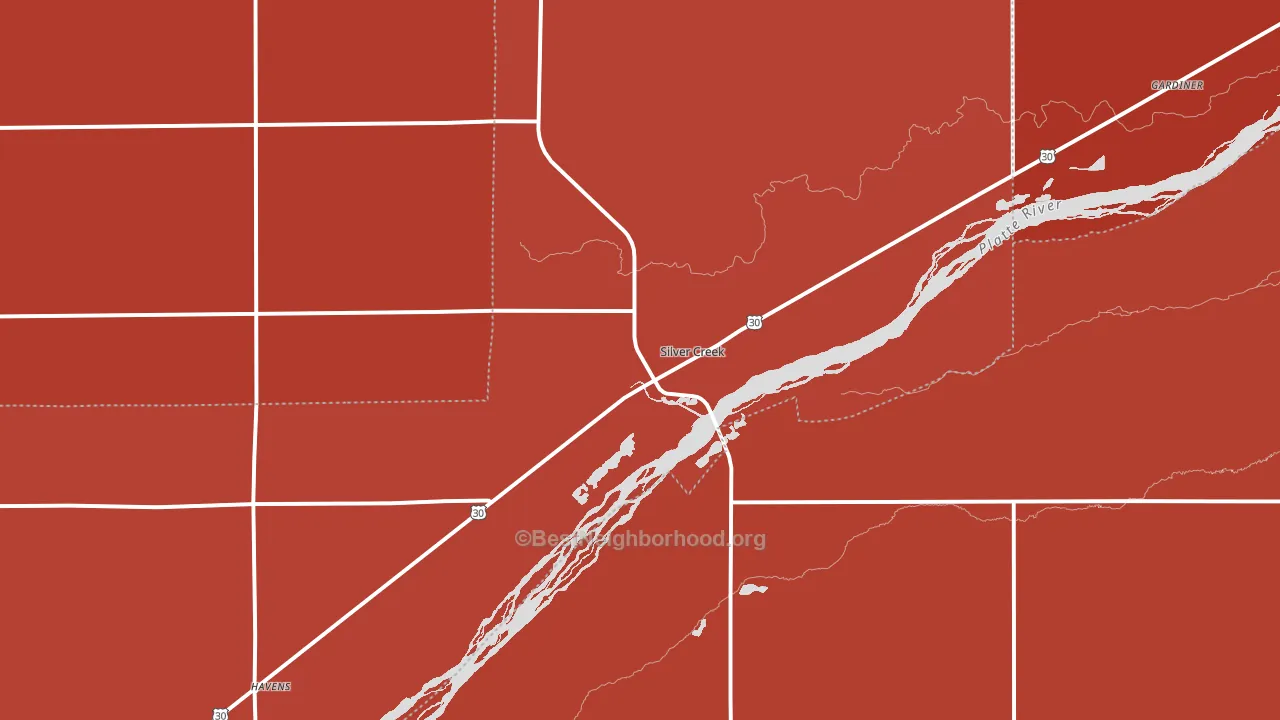 68663, NE block-group political-lean map