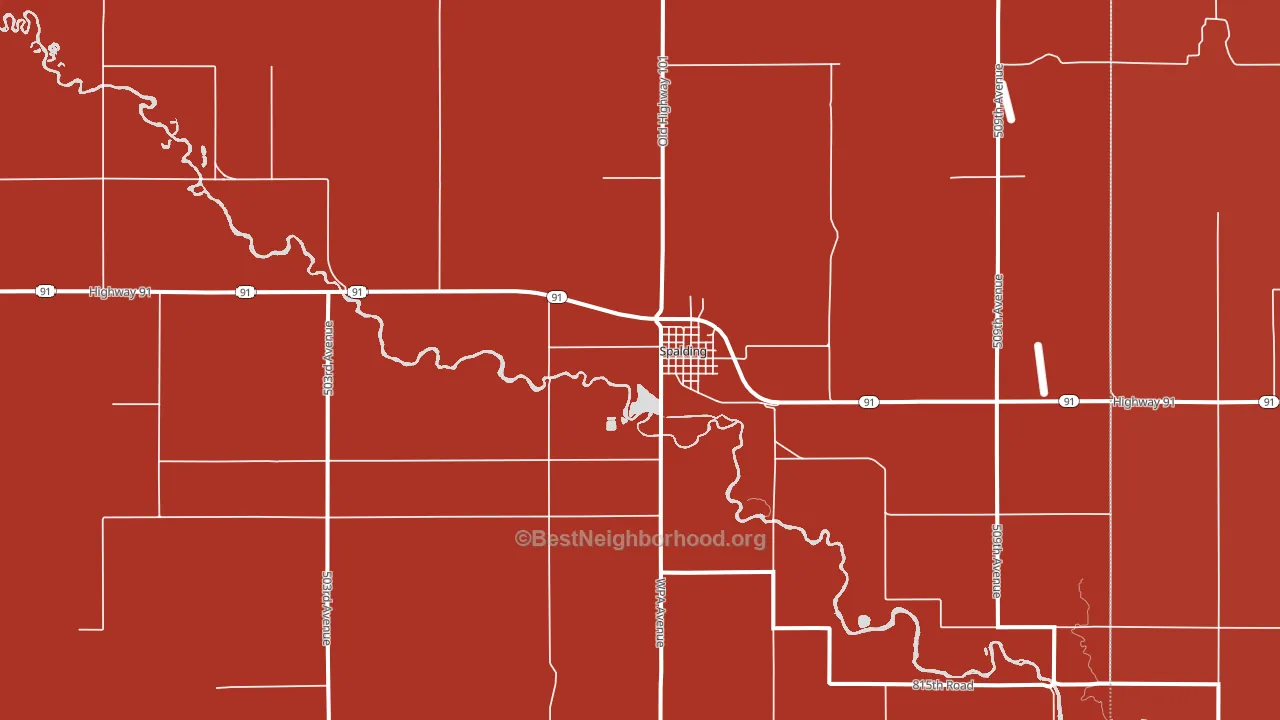 68665, NE block-group political-lean map