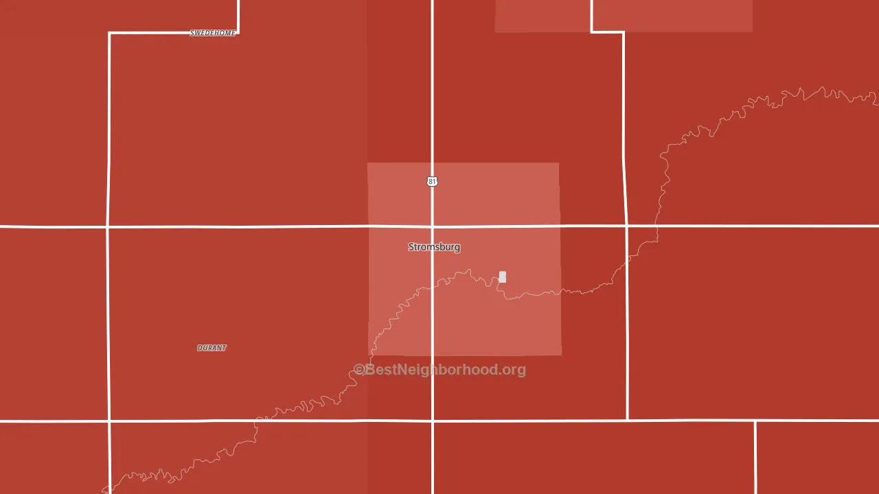 68666, NE block-group political-lean map