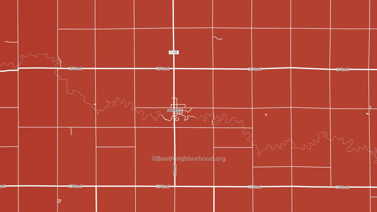 68667, NE block-group political-lean map