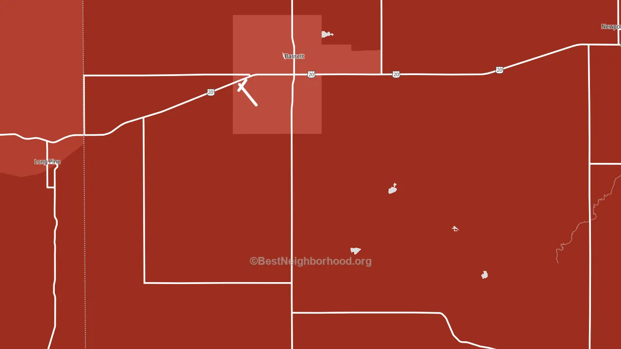 68714, NE block-group political-lean map