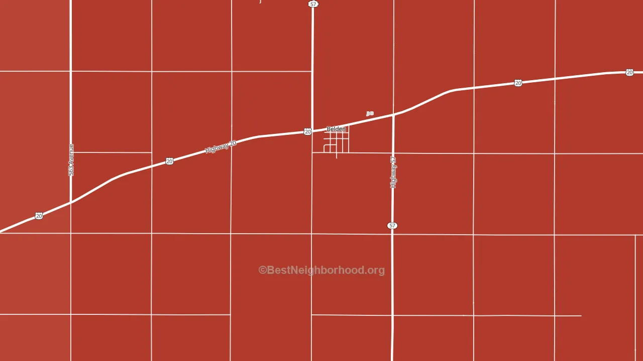 68717, NE block-group political-lean map