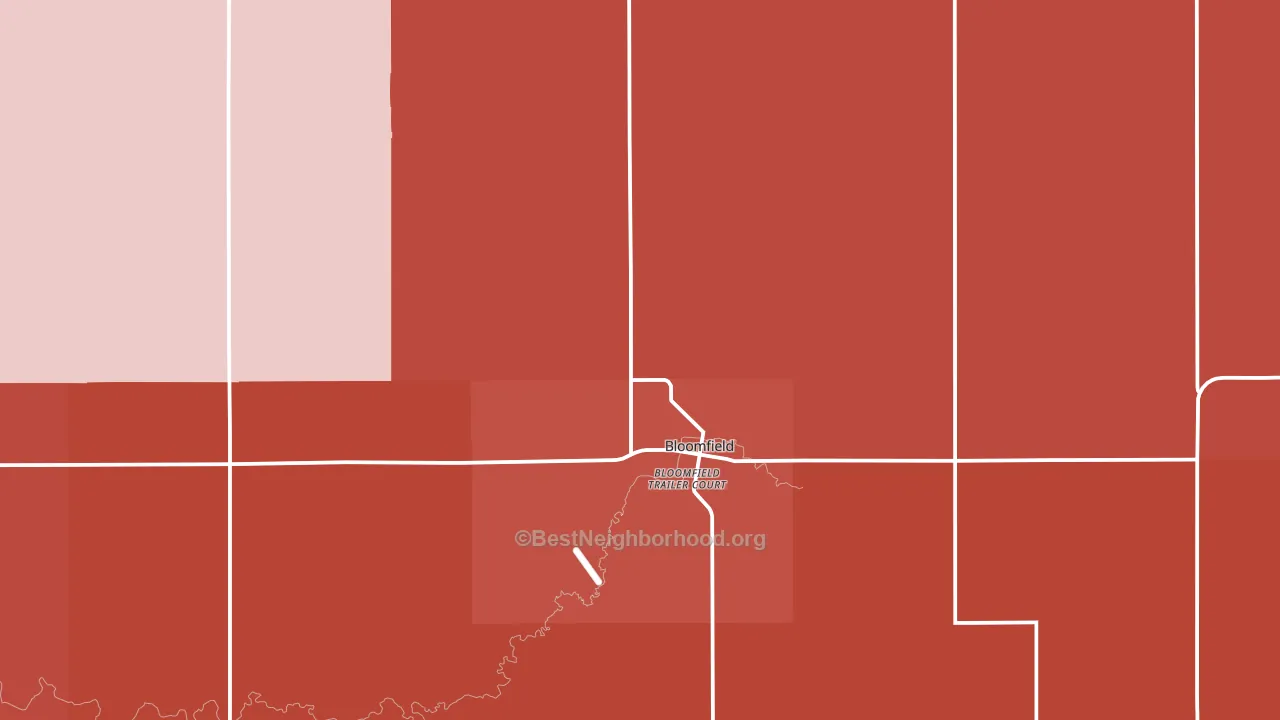 68718, NE block-group political-lean map