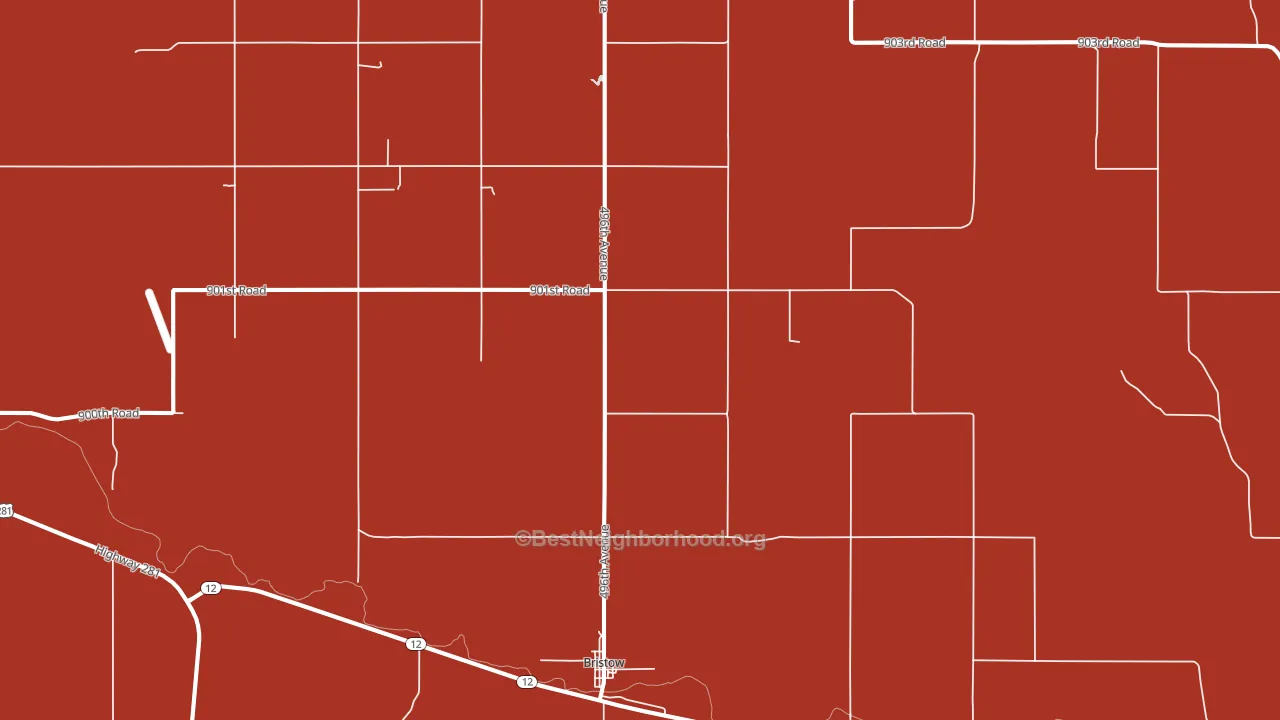 68719, NE block-group political-lean map
