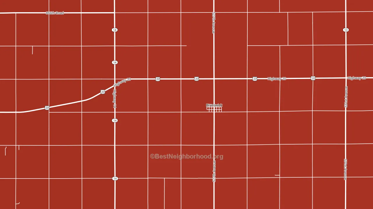 68720, NE block-group political-lean map