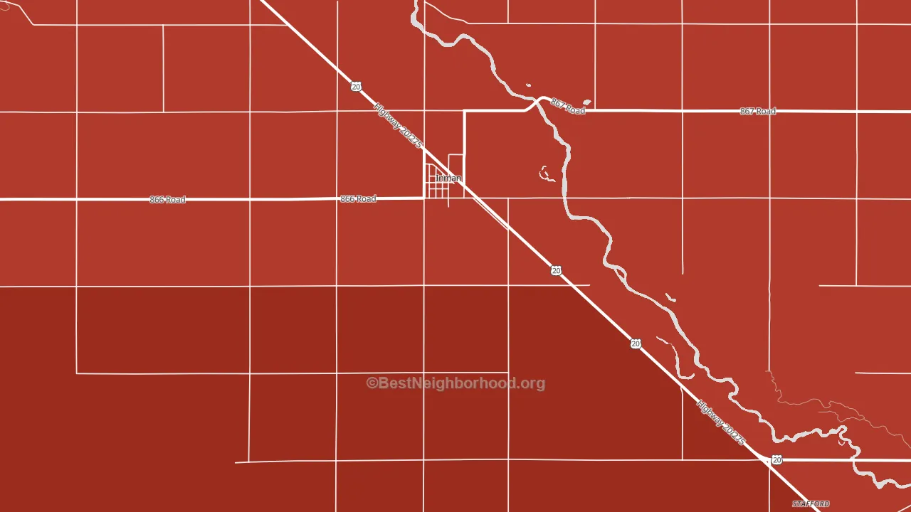 68742, NE block-group political-lean map