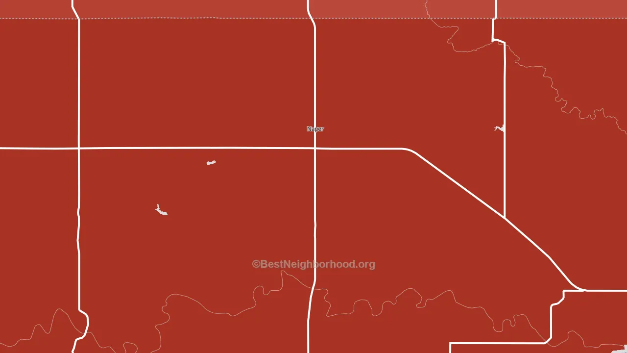 68755, NE block-group political-lean map