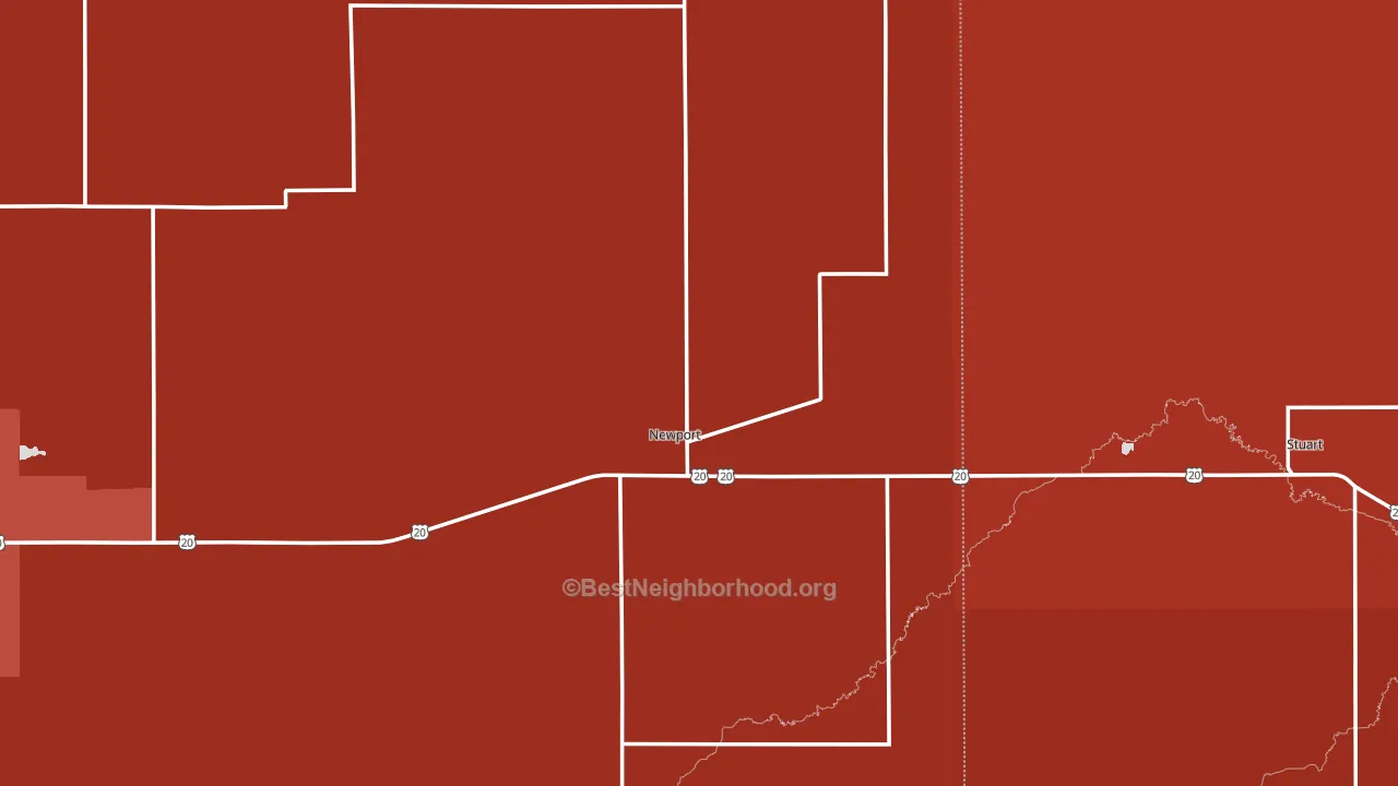 68759, NE block-group political-lean map