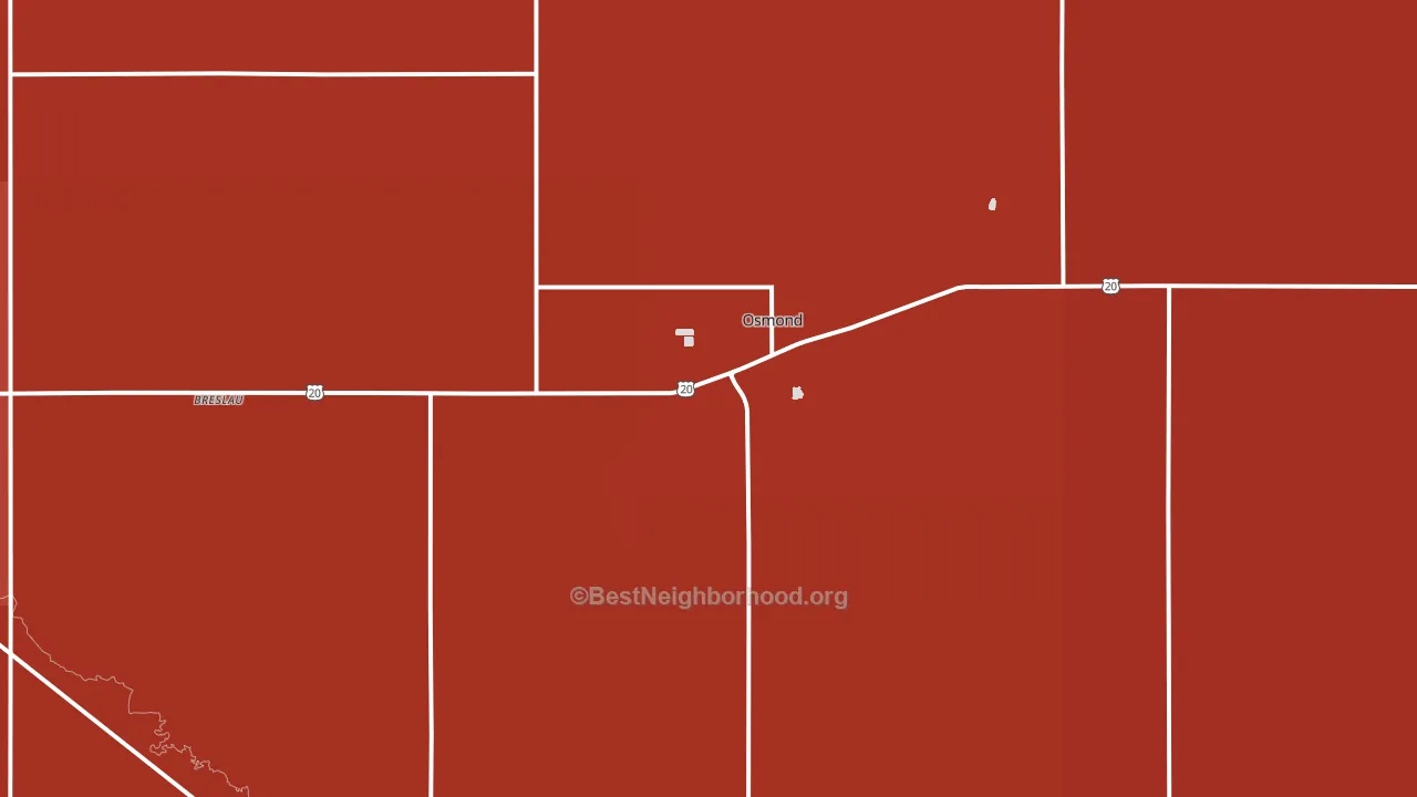 68765, NE block-group political-lean map