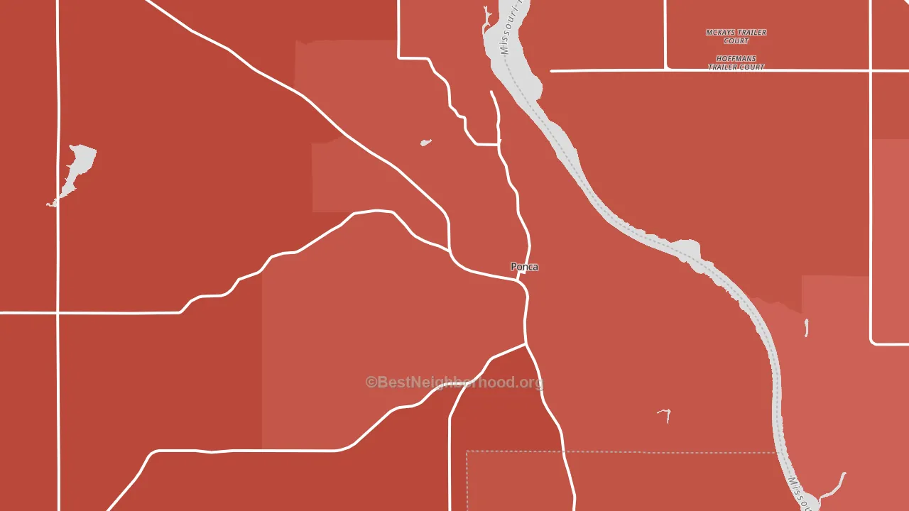 68770, NE block-group political-lean map