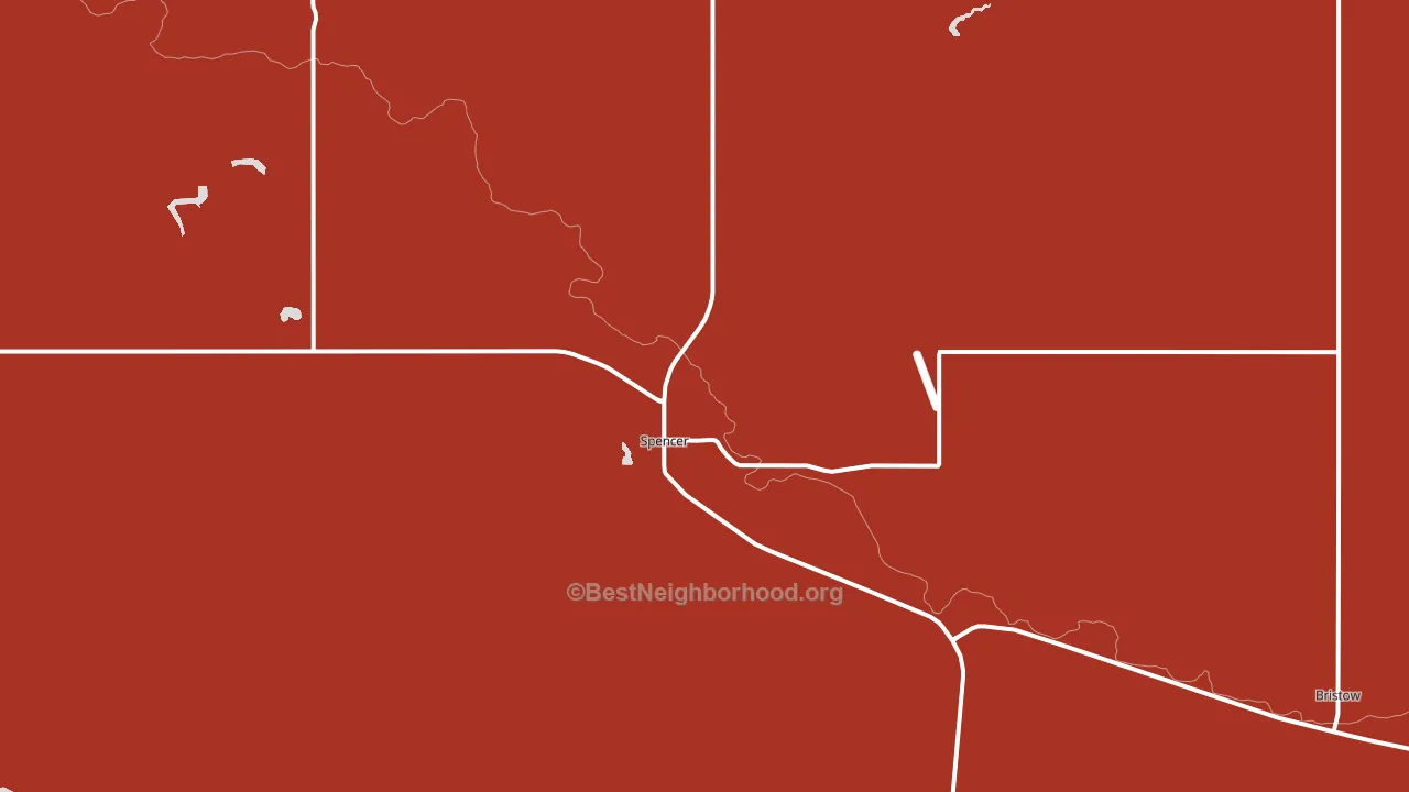 68777, NE block-group political-lean map