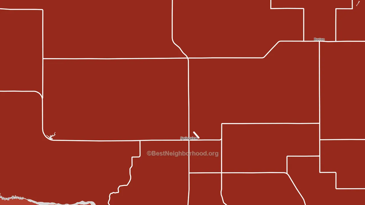 68778, NE block-group political-lean map