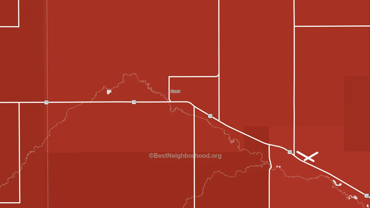 68780, NE block-group political-lean map