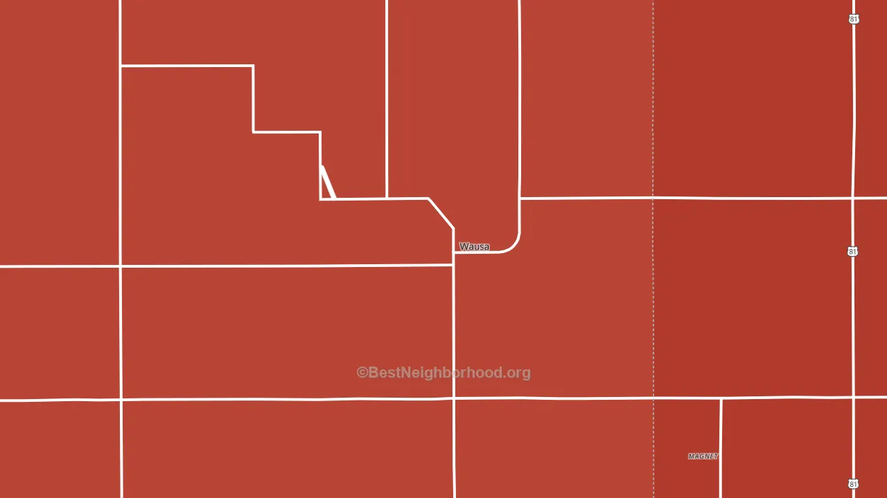 68786, NE block-group political-lean map