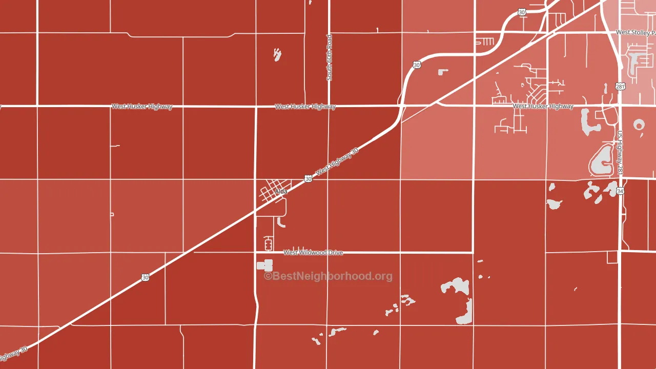 68810, NE block-group political-lean map