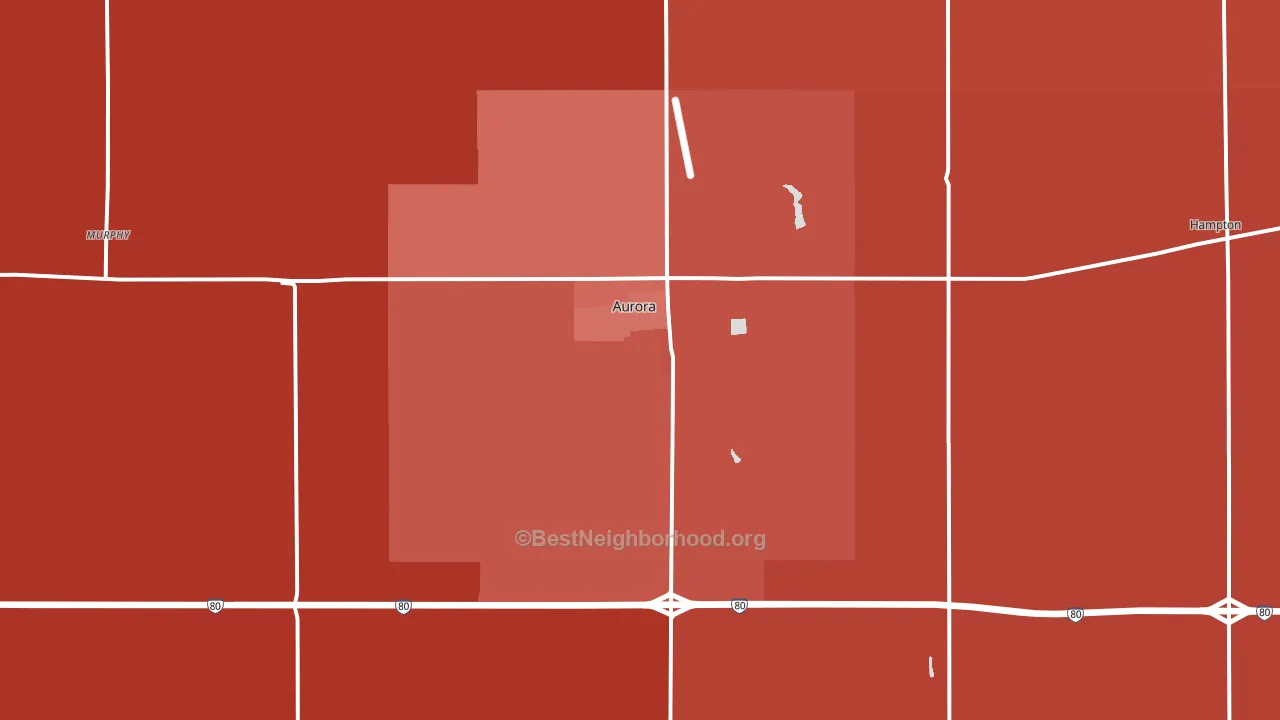 68818, NE block-group political-lean map
