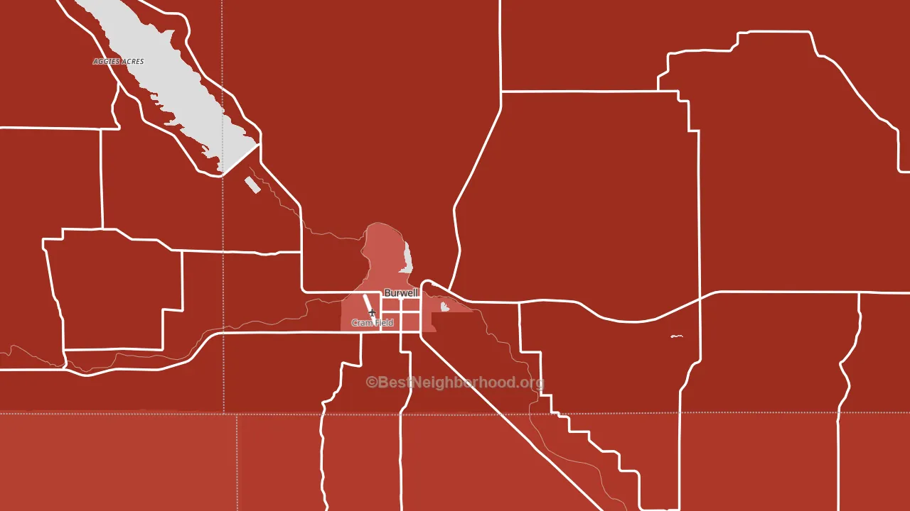 68823, NE block-group political-lean map